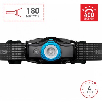 Аккумуляторный налобный фонарь LED LENSER MH5 черно-голубой Аккумуляторный налобный фонарь LED LENSER MH5 черно-голубой